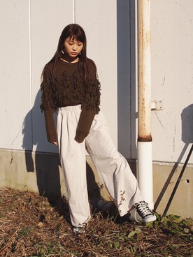 「G.V.G.V.（ジーヴィージーヴィー）のアイテム（アクセサリー）」を使った、三橋栄香さん（レディース・155cm）の冬コーディネート