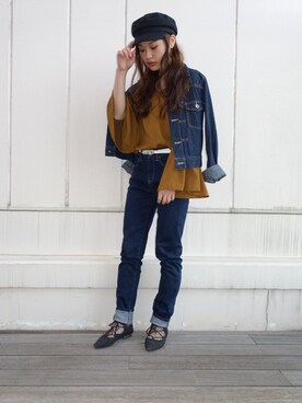 三橋栄香さん（レディース・155cm）の冬コーディネート