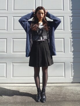 「Jeffrey Campbell（ジェフリーキャンベル）のアイテム（シューズ）」を使った、三橋栄香さん（レディース・155cm）の春コーディネート