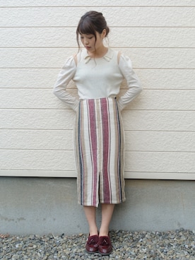 三橋栄香さん(レディース・155cm)の春コーディネート