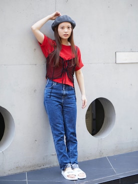 三橋栄香さん(レディース・155cm)の春コーディネート