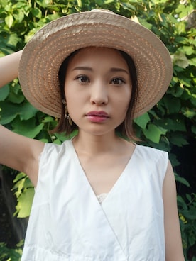 「INTEGRATE（インテグレート）のアイテム」を使った、三橋栄香さん（レディース・155cm）の夏コーディネート