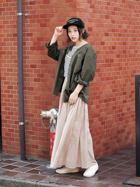 三橋栄香さん（レディース・155cm）の秋コーディネート