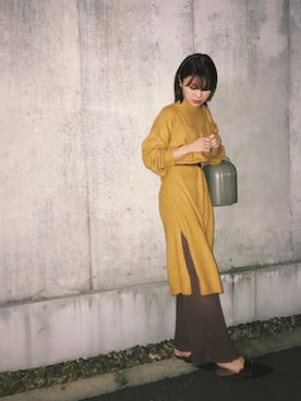 三橋栄香さん（レディース・155cm）の冬コーディネート