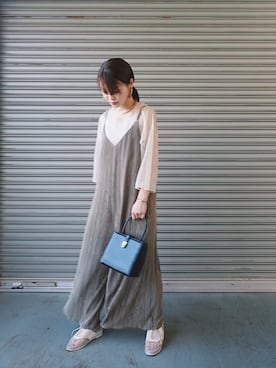 「Another Edition（アナザーエディション）のアイテム」を使った、三橋栄香さん（レディース・155cm）の春コーディネート