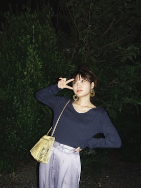 「ラブアンドピース2020」｜「アイテム（その他）」を使った、三橋栄香さん（レディース・155cm）の秋コーディネート