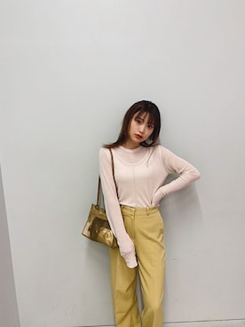 「G.V.G.V.（ジーヴィージーヴィー）のアイテム（アクセサリー）」を使った、三橋栄香さん（レディース・155cm）の秋コーディネート