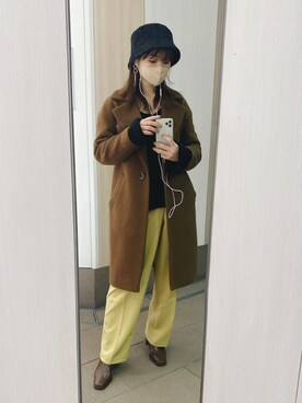 「UNITED ARROWS（ユナイテッドアローズ）のアイテム（その他アウター）」を使った、三橋栄香さん（レディース・155cm）の冬コーディネート