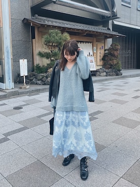 三橋栄香さん（レディース・155cm）の冬コーディネート