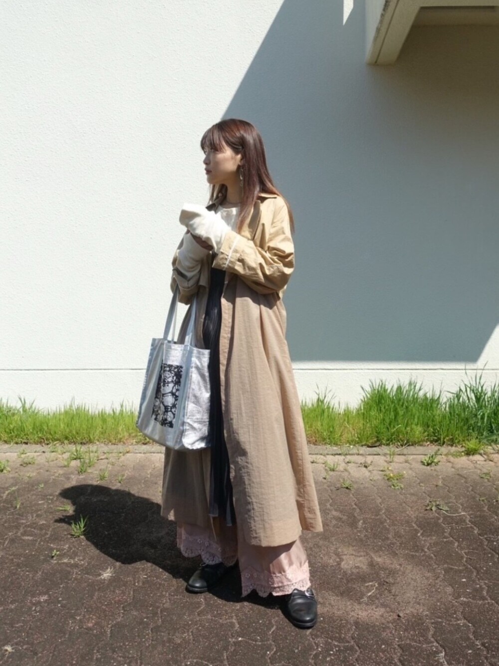新品エレンディーク　レイヤードトレンチコート ELENDEEK エレンディーク レイヤードトレンチコート レディース