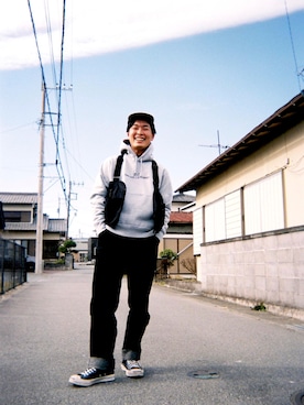 「SAYHELLO（セイハロー）のアイテム」を使った、ひらこーさん（メンズ・172cm）の春コーディネート