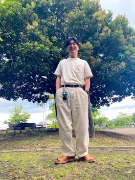 「SETTO（セット）のアイテム（パンツ）」を使った、ひらこーさん（メンズ・172cm）の夏コーディネート