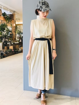 Lhelbie ベルト付デザインワンピースを使った人気ファッションコーディネート Wear Lhelbie ベルト付デザインワンピースを使った人気ファッションコーディネート Wear