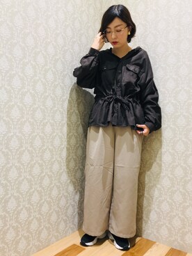 「秋のカフェオレコーデ」｜ひなママさん（レディース・152cm）の秋コーディネート