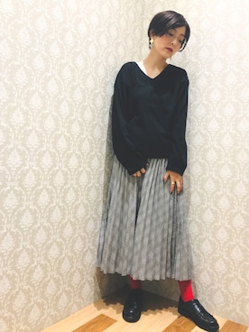 「リブ　」｜ひなママさん（レディース・152cm）の秋コーディネート