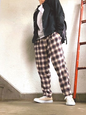 「Genuine（ジェニュイン）のアイテム」を使った、RYOOさん（メンズ・173cm）の秋コーディネート