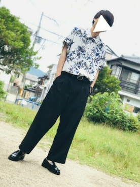 「HARUTA（ハルタ）のHARUTA ハルタ LOAFER(-28CMﾏﾃﾞ) ローファー 6550 BLACK(-28CM)（ローファー、ブラック系）」を使った、MCMCさん（メンズ・178cm）の夏コーディネート