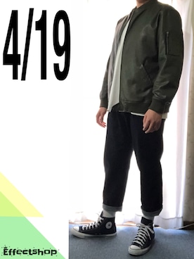 「白ソックス」｜「アイテム（ライダースジャケット）」を使った、デブさん（メンズ・183cm）の春コーディネート