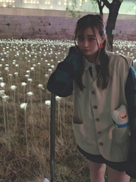 「A land（エーランド）のアイテム（ジャケット/アウター）」を使った、チェリー🥀さん（レディース・158cm）の冬コーディネート