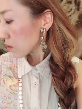 「MIRIAM HASKELL（ミリアムハスケル）のアイテム（アクセサリー）」を使った、junkoさん（レディース・159cm）の夏コーディネート