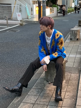 「ANDERSSON BELL（アンダースンベル）のアイテム（トップス）」を使った、Layさん（メンズ・173cm）の秋コーディネート