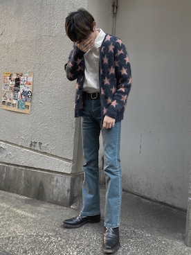 「Acne Studios（アクネストゥディオズ）のアイテム（ブーツ）」を使った、Layさん（メンズ・173cm）の春コーディネート