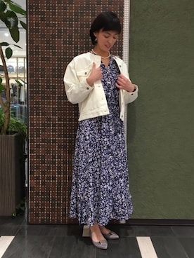 「Te chichi（テチチ）のアイテム（デニムジャケット）」を使った、nojiriさん（レディース・162cm）の冬コーディネート