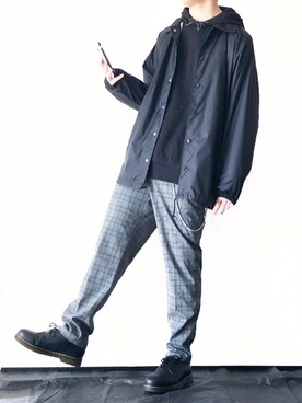 「グレンチェック」｜「アイテム（財布/小物）」を使った、ゆーきさん（メンズ・175cm）の冬コーディネート
