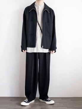 「AURALEE（オーラリー）のアイテム（ブルゾン）」を使った、ゆーきさん（メンズ・174cm）の冬コーディネート