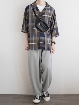 「libenis（リベンス）のアイテム」を使った、ゆーきさん（メンズ・174cm）の春コーディネート