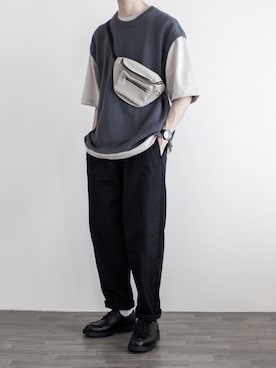 「libenis（リベンス）のアイテム」を使った、ゆーきさん（メンズ・174cm）の春コーディネート