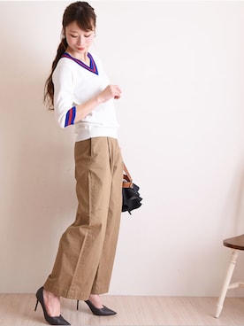 「大人シンプル」｜sawa alamodeさん（レディース・163cm）の春コーディネート