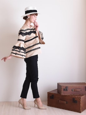 「ベルスリーブ」｜sawa alamodeさん（レディース・165cm）の春コーディネート