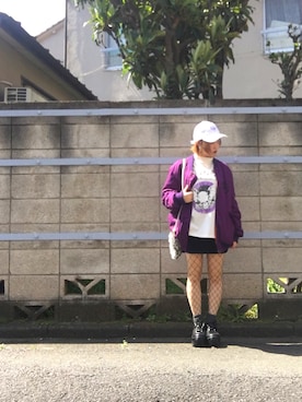 「FIG&VIPER（フィグアンドバイパー）のアイテム（スニーカー）」を使った、💜KAKI💜さん（レディース・150cm）の春コーディネート