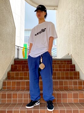 「SILAS（サイラス）のアイテム（財布/小物）」を使った、本多  善光さん（メンズ・174cm）の夏コーディネート