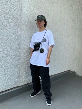 「SILAS（サイラス）のアイテム（財布/小物）」を使った、本多  善光さん（メンズ・174cm）の夏コーディネート