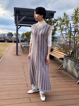 「でにむ」｜「アイテム（バレエシューズ）」を使った、森田　オデット エ オディール スタッフさん（レディース・156cm）の春コーディネート