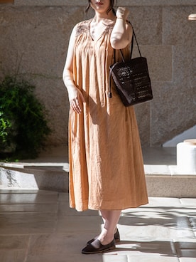 「genten（ゲンテン）のアイテム」を使った、gentenstaffさん（レディース・168cm）の春コーディネート