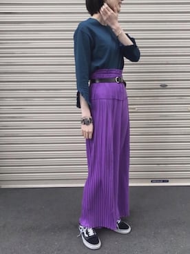 「アイテム（バングル/リストバンド）」を使った、harunaさん（レディース・164cm・20代）の冬コーディネート
