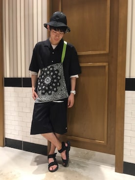 「HAV-A-HANK（ハバハンク ）のアイテム（帽子）」を使った、矢部さん（メンズ・170cm）の春コーディネート