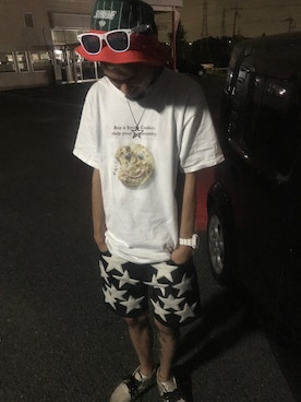 「Supreme （シュプリーム）のアイテム（ハット、グリーン系）」を使った、Homare kanefukuさん（メンズ・174cm）の秋コーディネート