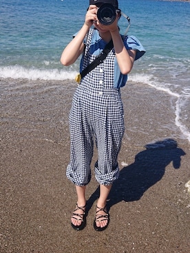 「ZARA（ザラ）のアイテム（サロペット/オーバーオール）」を使った、こゆさん（レディース・162cm）の冬コーディネート