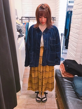 「Agreable（アグレアーブル）のアイテム」を使った、ゆずさん（レディース・150cm）の秋コーディネート