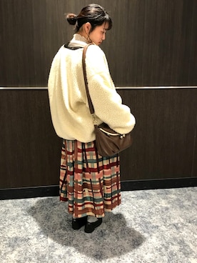 「one way（ワンウェイ）のアイテム（ブルゾン）」を使った、ゆずさん（レディース・150cm）の冬コーディネート