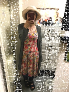 「AS KNOW AS plus（アズノゥアズプラス）のアイテム（その他アウター）」を使った、たまちさん（レディース・152cm）の春コーディネート