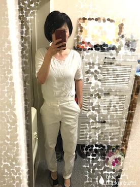 「L'EST ROSE（レストローズ）のアイテム（トップス）」を使った、たまちさん（レディース・152cm）の春コーディネート