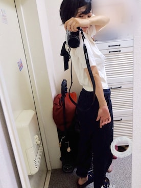 「L'EST ROSE（レストローズ）のアイテム（トップス）」を使った、たまちさん（レディース・153cm）の夏コーディネート