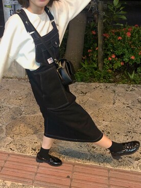 「STAR（スター）のアイテム」を使った、わかさん（レディース・153cm）の冬コーディネート