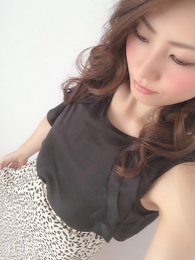 「ダルメシアン柄スカート」｜maya♡さん（レディース・163cm）の夏コーディネート