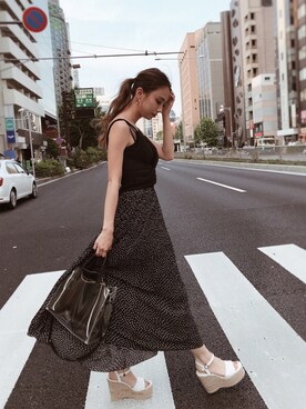 「ACYM（アシーム）のアイテム」を使った、武村沙愛さん（レディース・161cm）の夏コーディネート